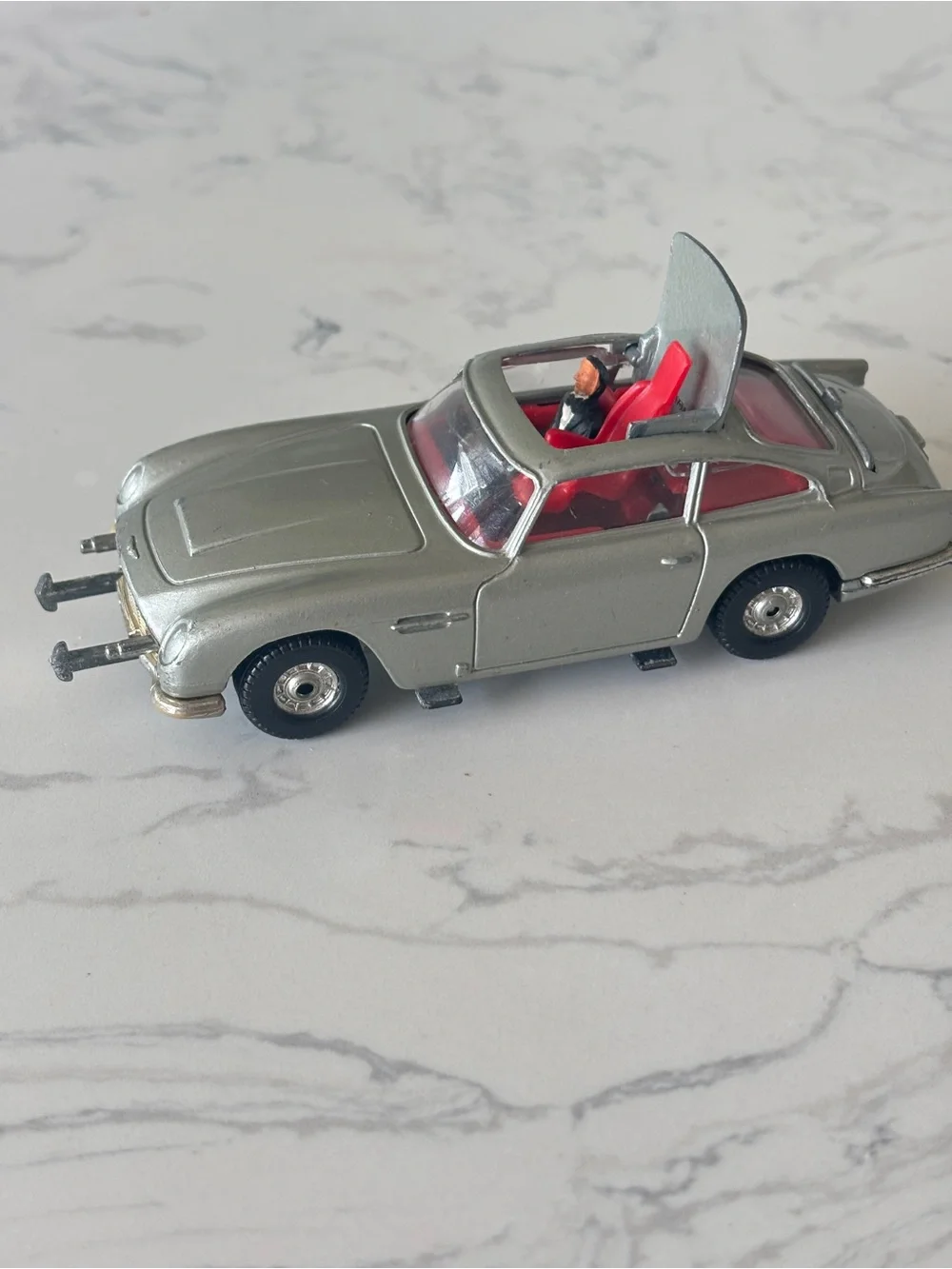 Vintage Corgi Toys die-cast model of the Aston Martin DB5, James Bond 007